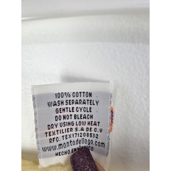 Manta Del Lago Coastal Dress M Womens Yellow Lace Embroidered Cottage Core - Picture 5 of 6